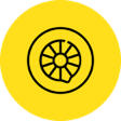 bent-damaged-wheels-icon Bent or damaged wheels icon.